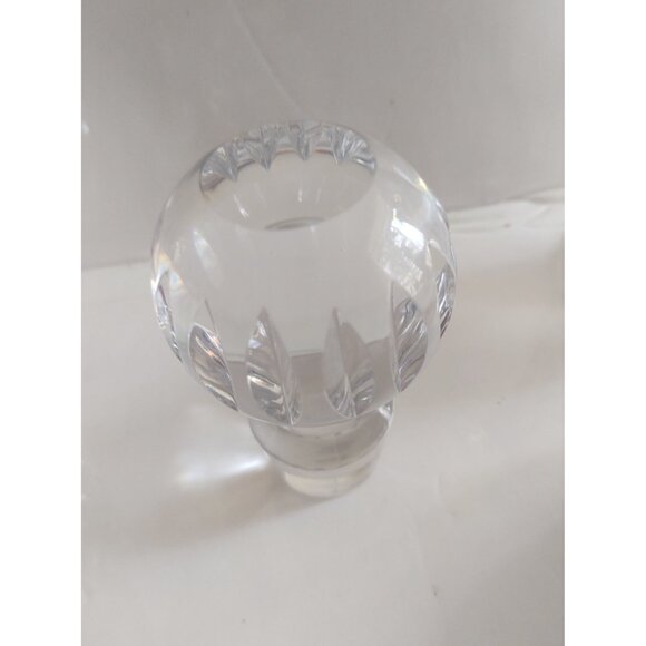 Vintage Hand Blown & Cut Crystal Decanter Artist Signed 12" Large stopper - Picture 4 of 16